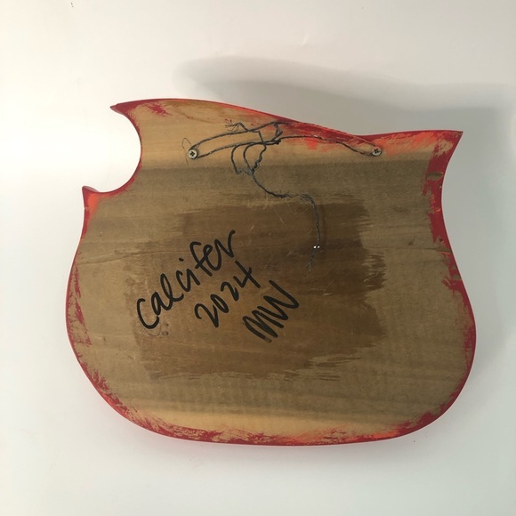 Original Art Calcifer studio Ghibli howls moving castle wood towel holder - Picture 9 of 11